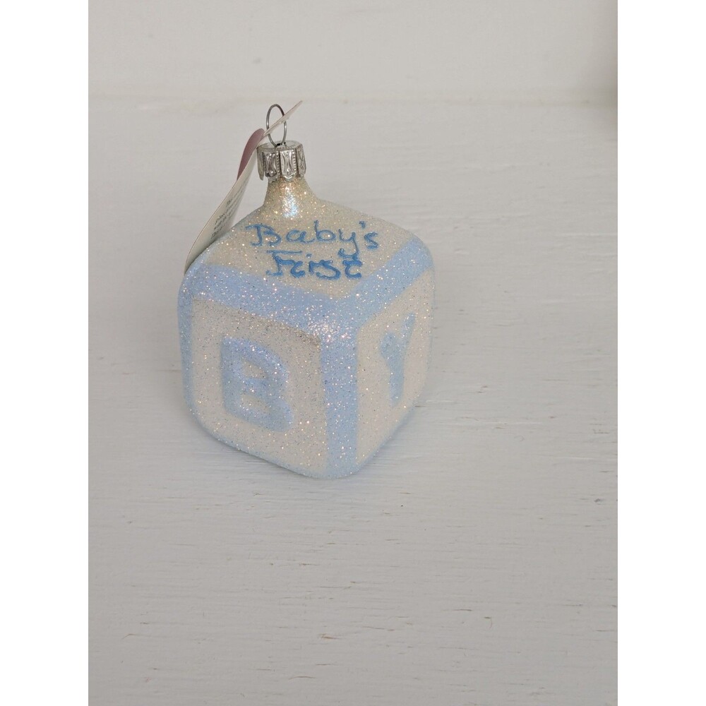 Inge Glas Glass Mouth Blown German Ornaments Baby First Christmas Set Of 3 New - Picture 5 of 16